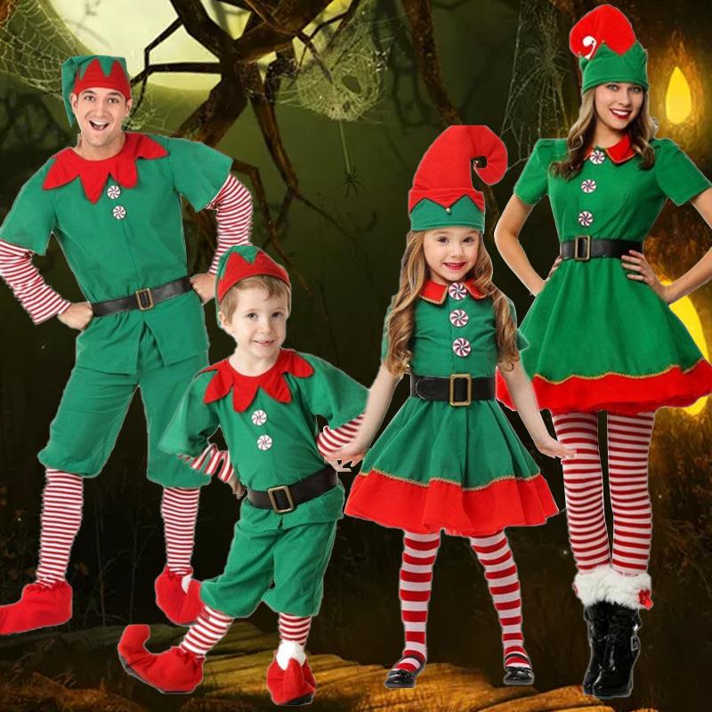 Elf Costume Christmas - New Children's Halloween Christmas Elf Performance