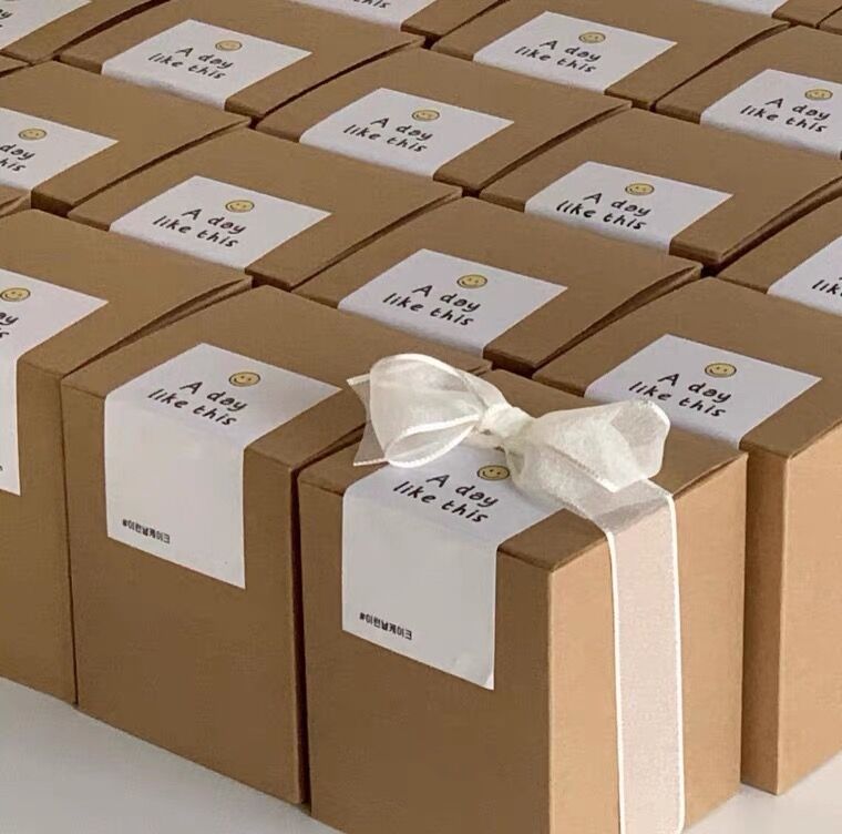 Holiday Candle Set - Kraft Paper Box Candle Lipstick Perfume