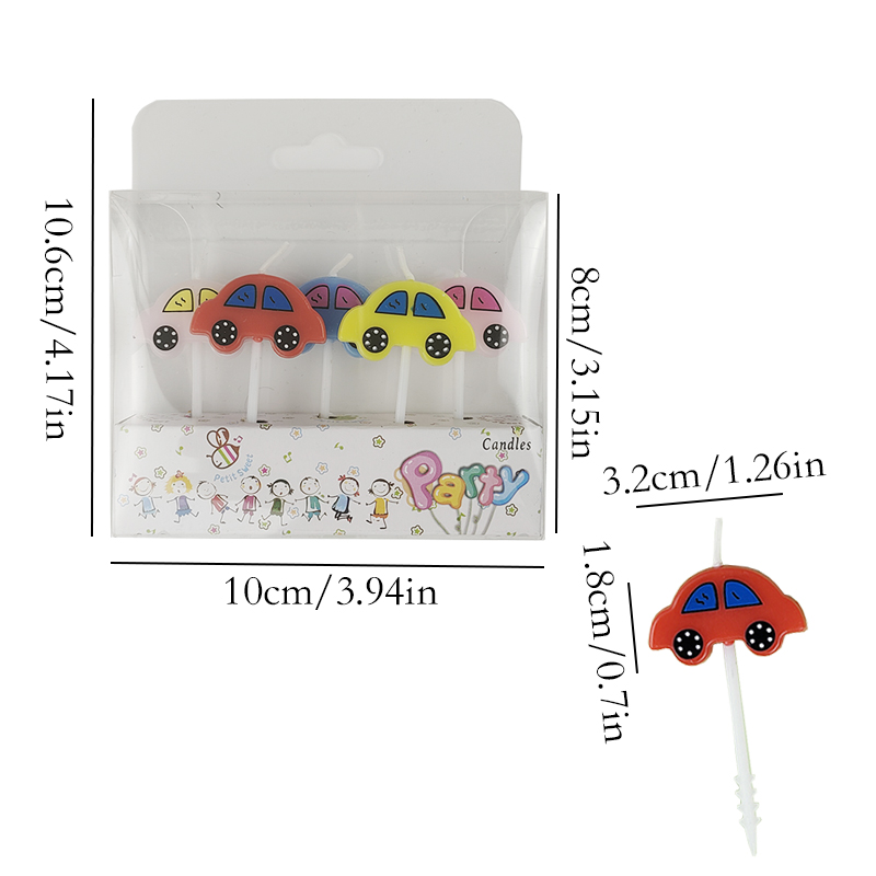 5 Car Candles Children's Birth - Holiday Candle Set ulasan dan harga
