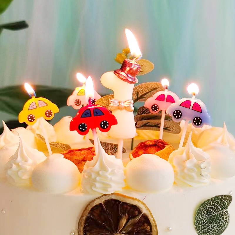 5 Car Candles Children's Birth - Holiday Candle Set ulasan dan harga