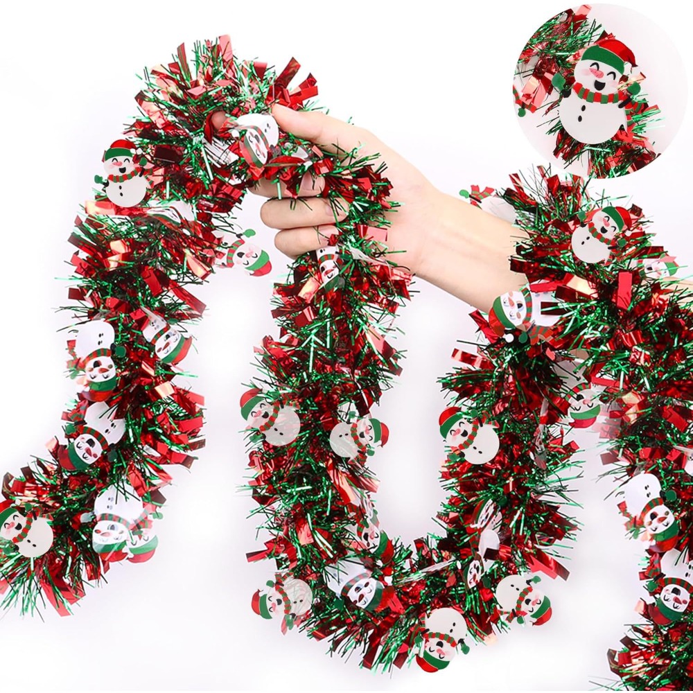Christmas Tinsel Garland Red G - Tinsel Garland Decoration ulasan dan harga