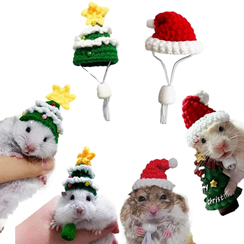Hand Woven Pet Christmas Hat D - Santa Hat Plush ulasan dan harga