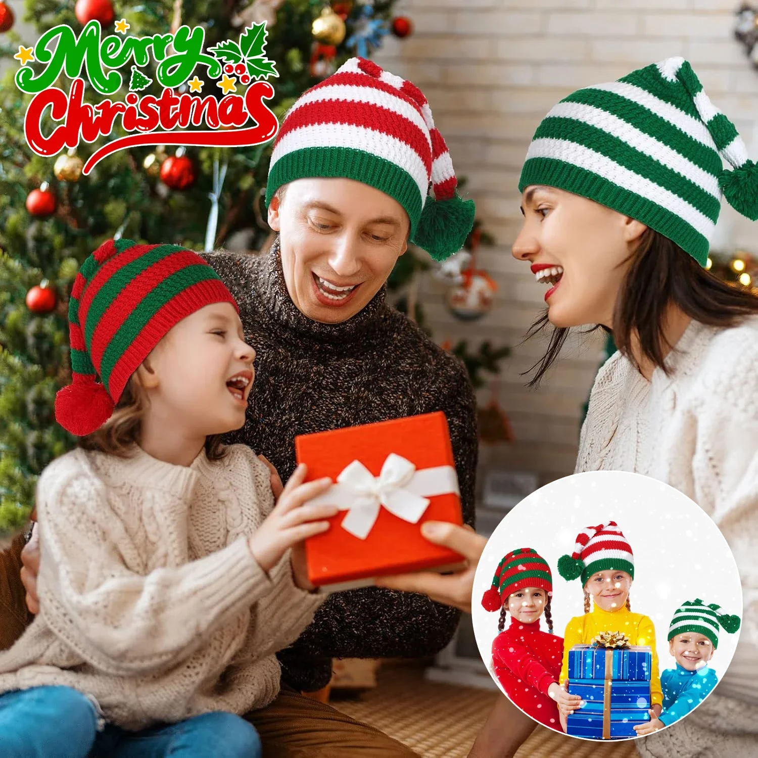 Christmas Knit Hat Long Tail E - Elf Costume Christmas ulasan dan harga
