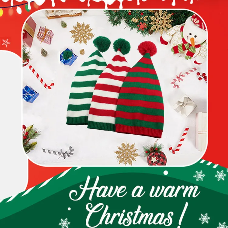 Christmas Knit Hat Long Tail E - Elf Costume Christmas ulasan dan harga