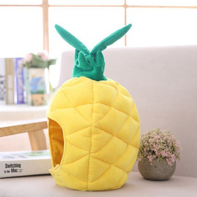 Funny Pineapple Fruit Plush Ha - Santa Hat Plush ulasan dan harga