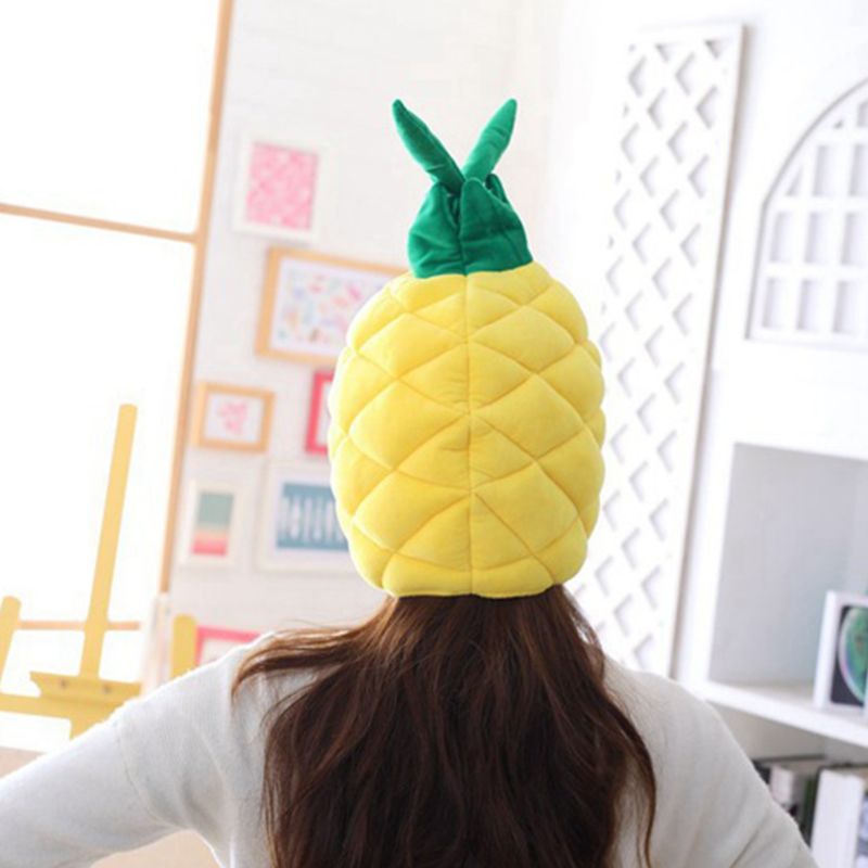 Funny Pineapple Fruit Plush Ha - Santa Hat Plush ulasan dan harga