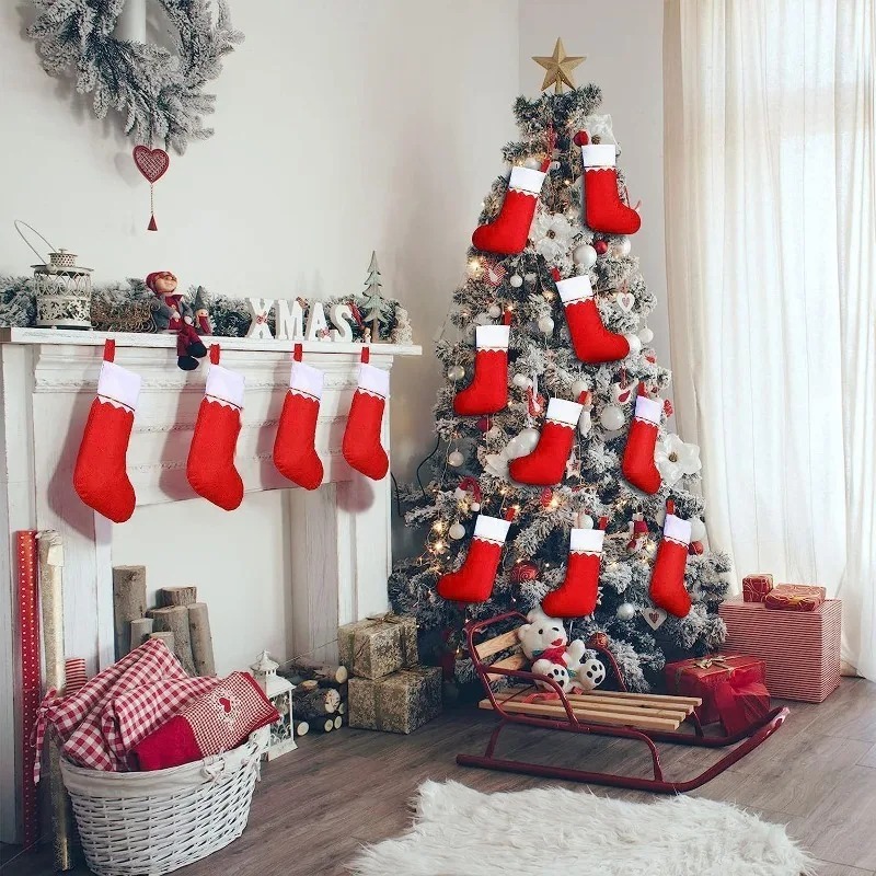 Holiday Christmas Stocking Fir - Christmas Stocking Hanging ulasan dan harga