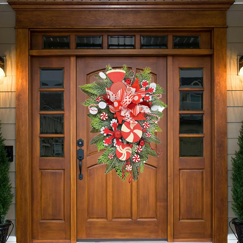 Christmas Wreath Candy Upside  - Christmas Tree Artificial ulasan dan harga