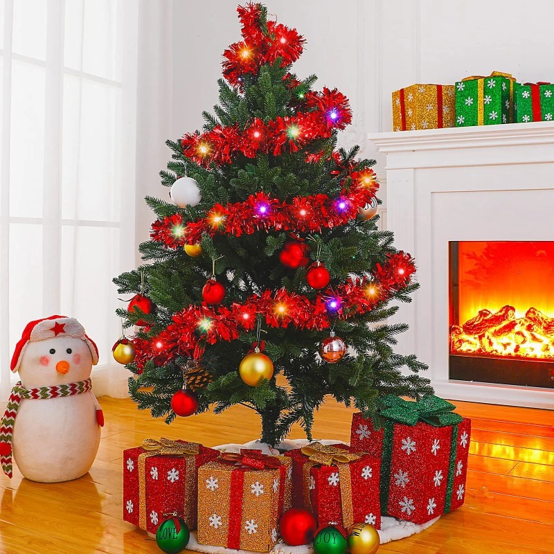 Battery Powered Christmas Tins - Tinsel Garland Decoration ulasan dan harga