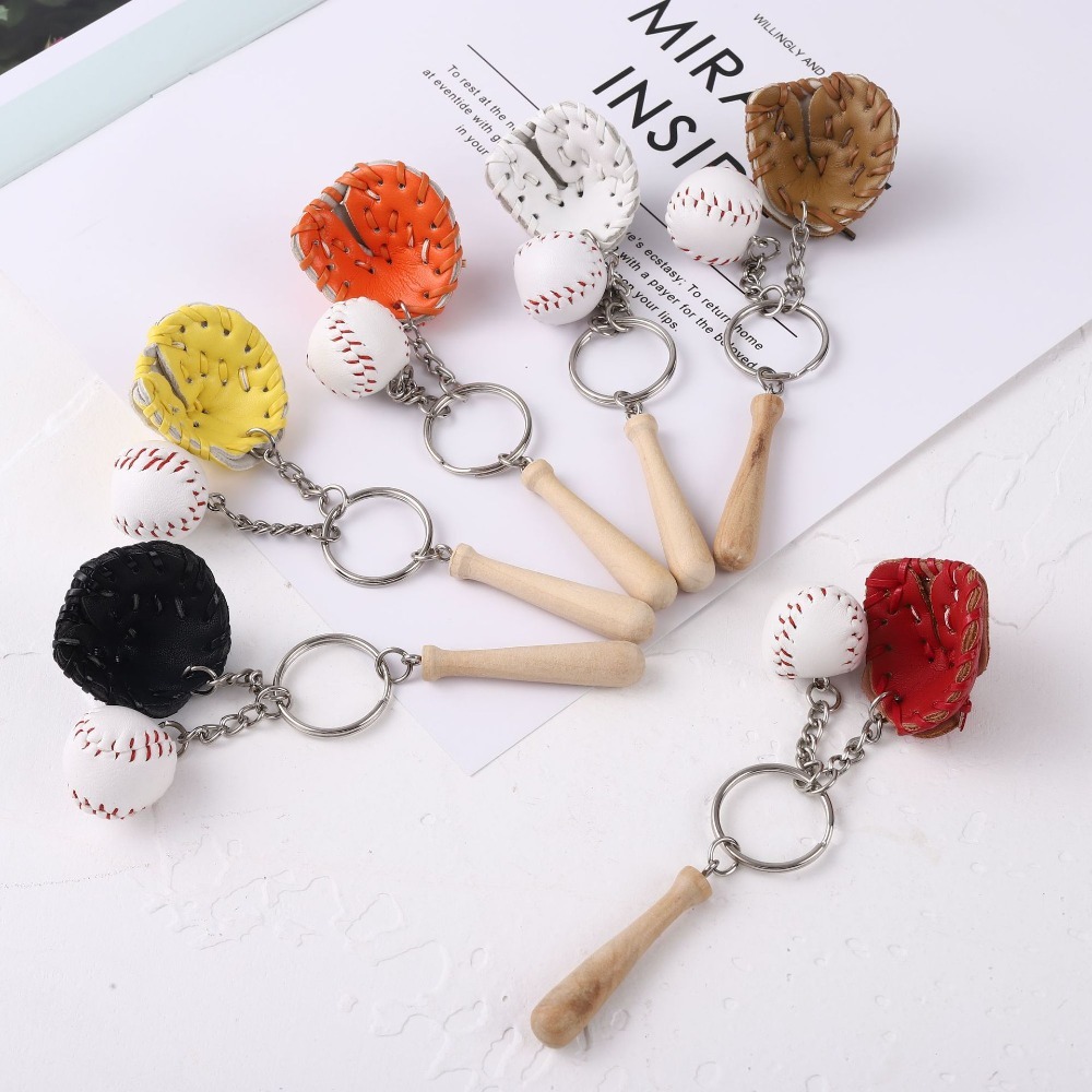 2CM Baseball Keychain 3Pcs Set - Ornament Ball Set ulasan dan harga