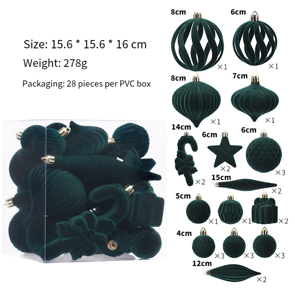  28PCS Christmas Balls Christ - Ornament Ball Set ulasan dan harga