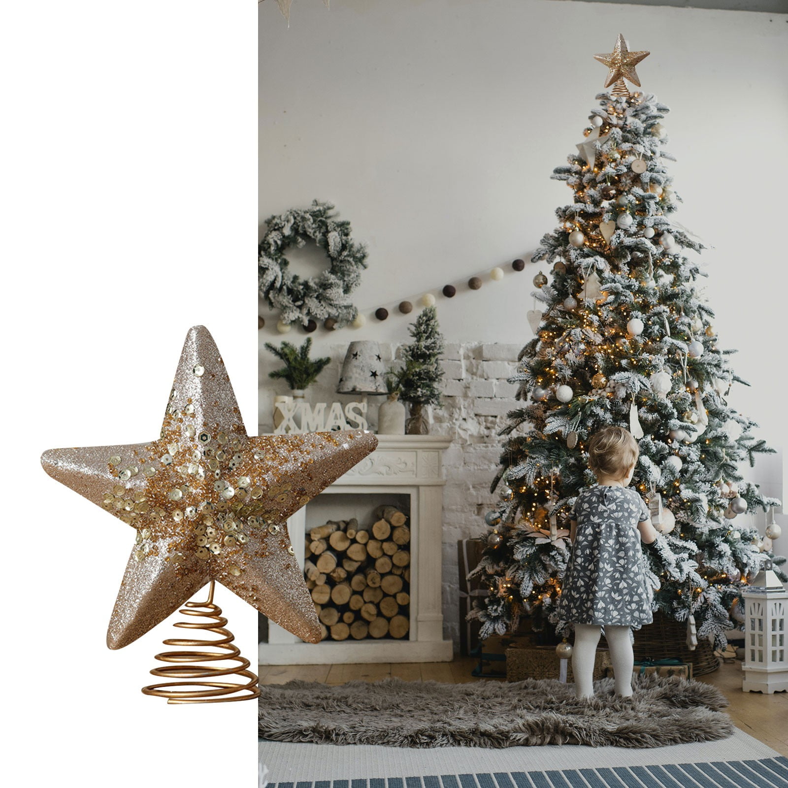 Christmas Tree Top Star Decora - Star Tree Topper ulasan dan harga