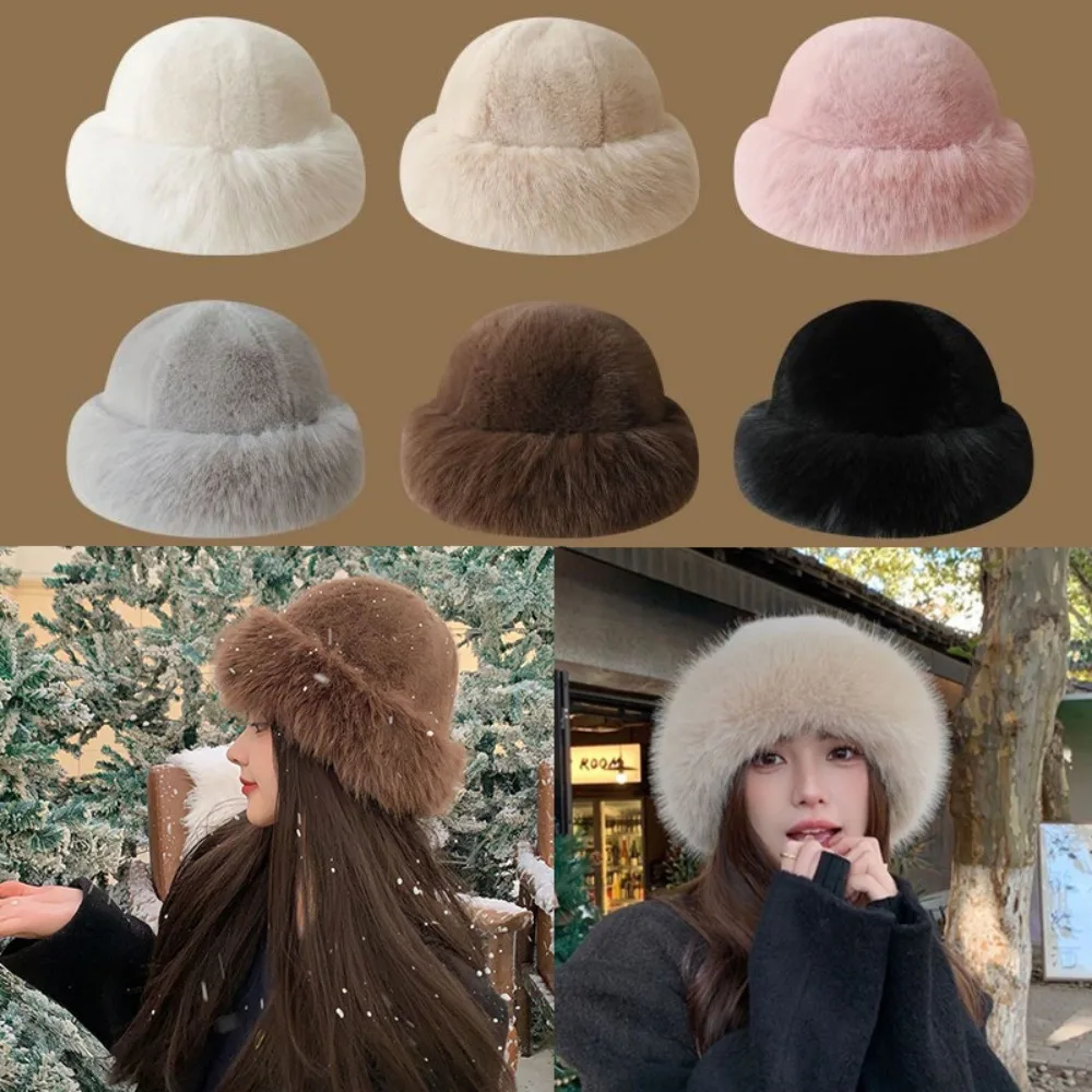 Women's Fluffy Fur Bucket Hat  - Santa Hat Plush ulasan dan harga