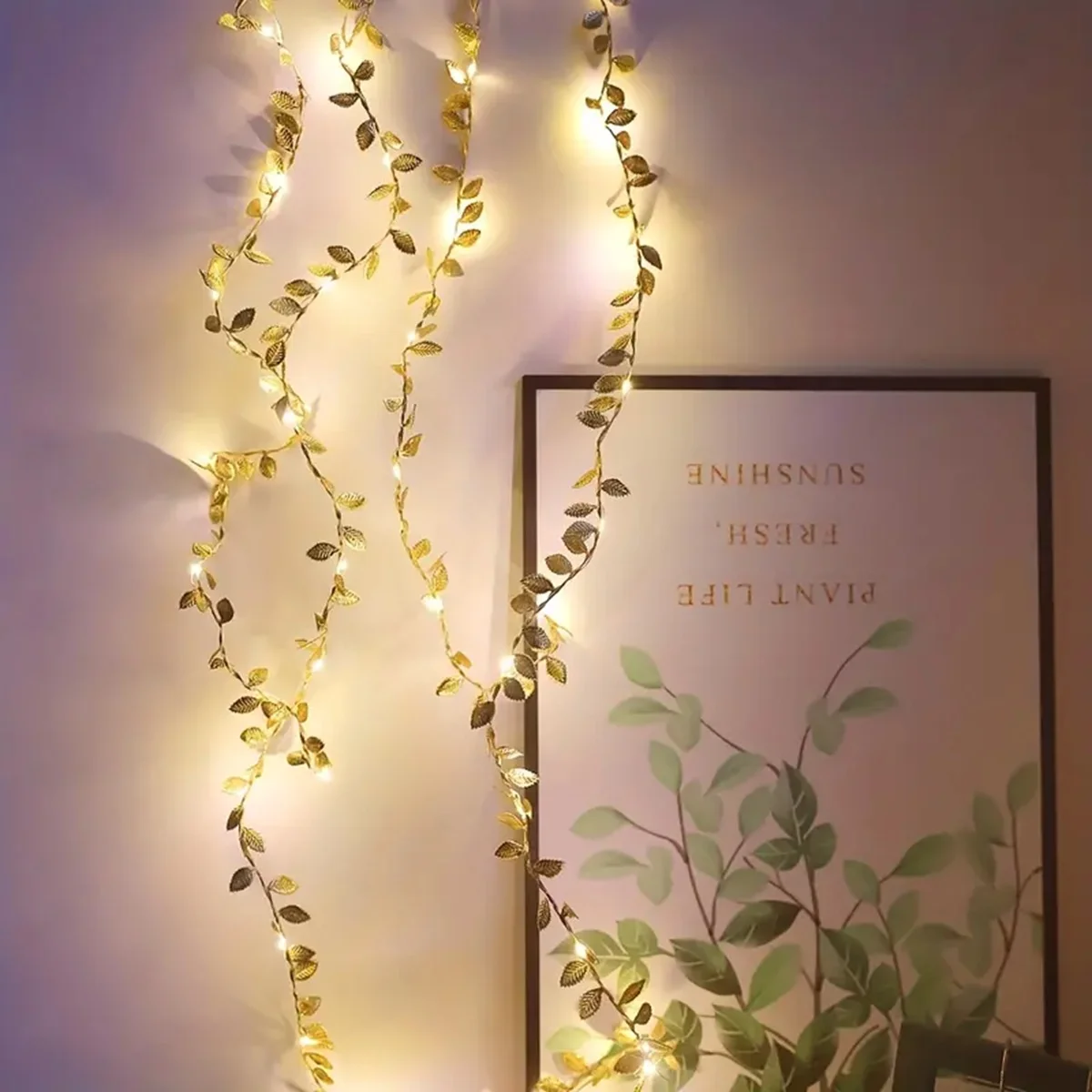 Golden Tiny Leaves Fairy Light - Led Fairy String Lights ulasan dan harga