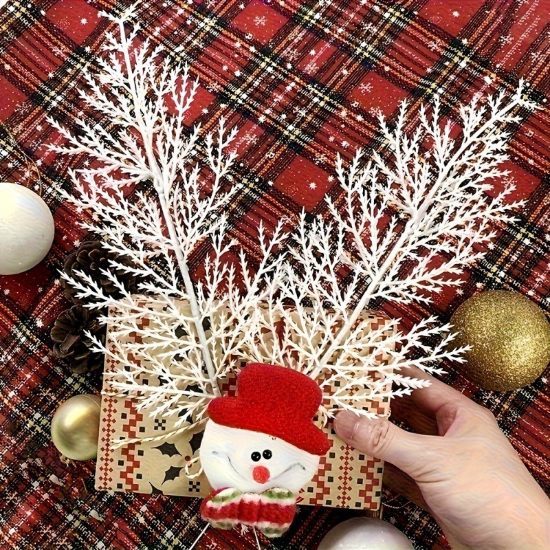 Christmas White Artificial Pin - Christmas Wreath Fake ulasan dan harga