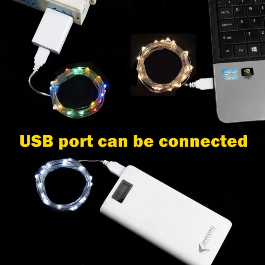 USB LED String Lights 1/2/3/5/ - Led Fairy String Lights ulasan dan harga
