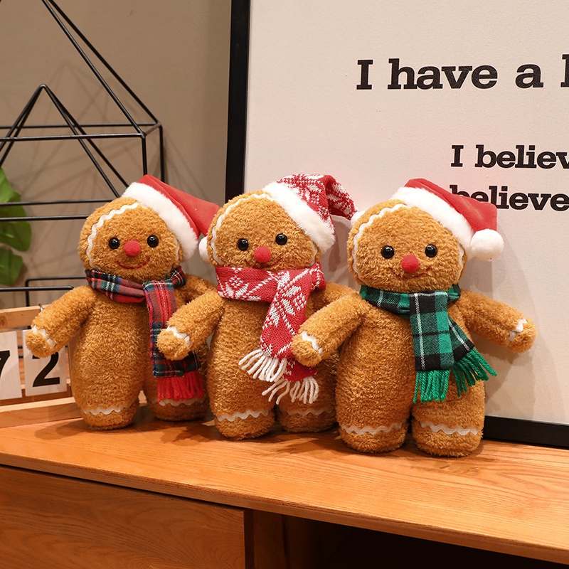 25/35cm New Christmas Gingerbr - Santa Hat Plush ulasan dan harga