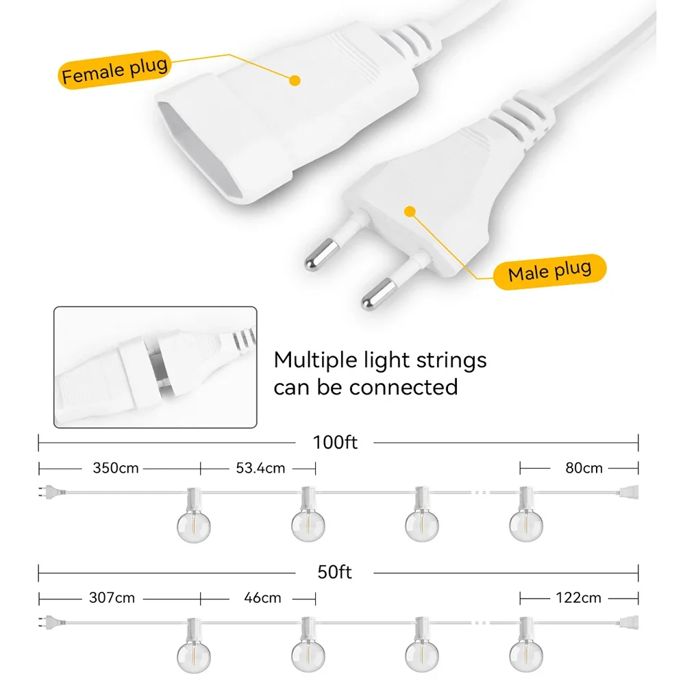 30M 15M Fairy String Light G40 - Led Fairy String Lights ulasan dan harga