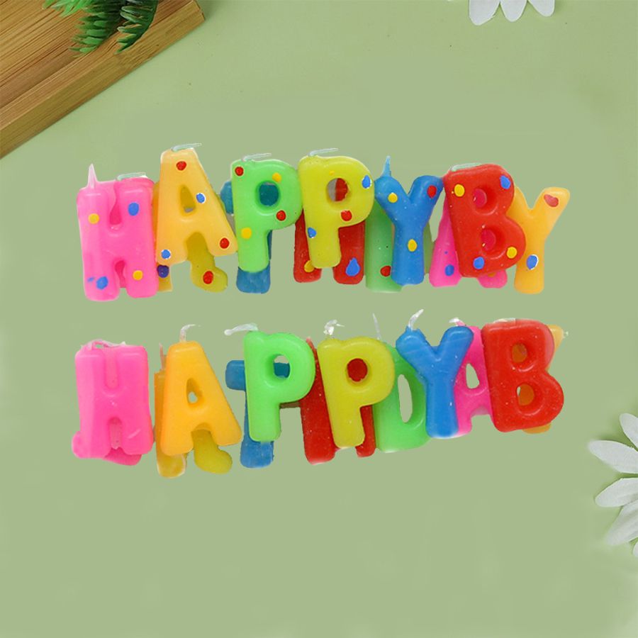 Candy Colored Happy Birthday C - Holiday Candle Set ulasan dan harga