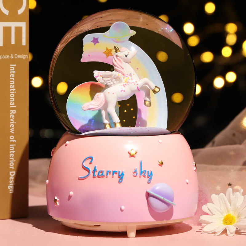 New Crystal Ball Music Box Gir - Snow Globe Musical ulasan dan harga